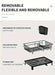 Rustproof 1-Tier Dish Drying Rack with Utensil Holder & Drain Board — Countertop Organiser (Black)