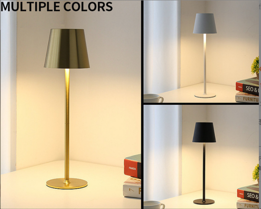 Lampada da scrivania ricaricabile a LED - Lampade da tavolo con interruttore touch, 3 modalità colore, funzione dimmerabile - Ideale per camera da letto, soggiorno, bar e illuminazione decorativa per cena