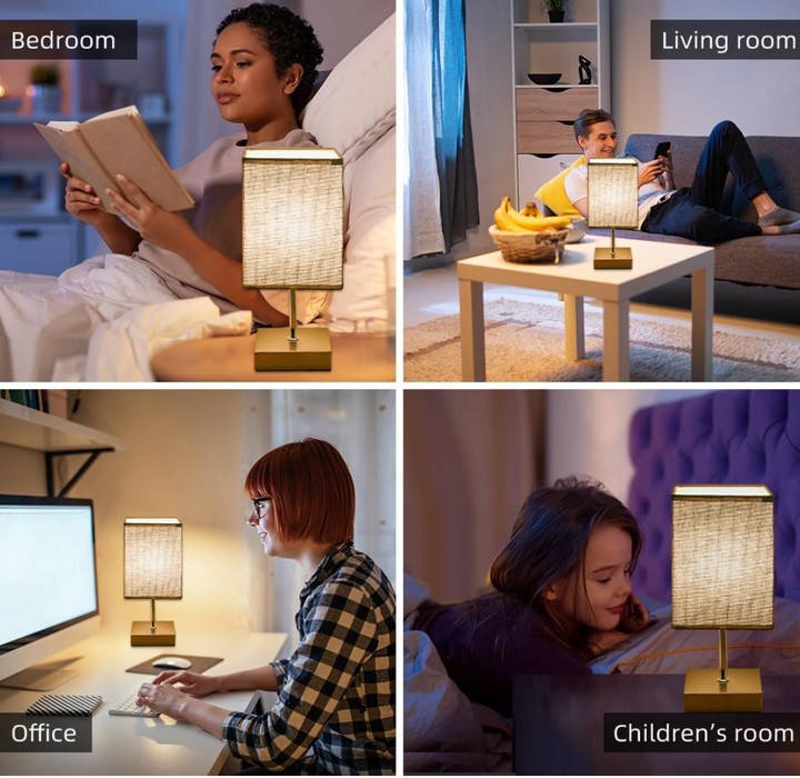 Lampada da scrivania a LED di Bedside Lamps - Lampada da tavolo dimmerabile a tocco con porta USB e Type C, ricarica rapida, protezione per gli occhi - Luce da lettura ideale per studenti e lettori di lunga durata