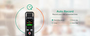 64GB Voice Recorder for Lectures & Meetings — 1536kbps Rechargeable, Voice‑Activated