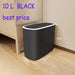14L Press-Top Waterproof Bathroom Waste Bin — White PP Plastic