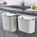 7L/9L Wall-Mounted Lidded Bin for Cabinet Door — Hanging Paper Basket for Kitchen, Bathroom & Living Room