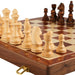 Wooden Folding Chess Set — 39×39cm Traditional Handcrafted Pieces
