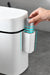 14L Press-Top Waterproof Bathroom Waste Bin — White PP Plastic