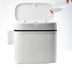 14L Press-Top Waterproof Bathroom Waste Bin — White PP Plastic