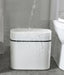 14L Press-Top Waterproof Bathroom Waste Bin — White PP Plastic