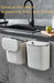 7L/9L Wall-Mounted Lidded Bin for Cabinet Door — Hanging Paper Basket for Kitchen, Bathroom & Living Room