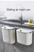 7L/9L Wall-Mounted Lidded Bin for Cabinet Door — Hanging Paper Basket for Kitchen, Bathroom & Living Room
