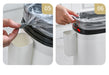 14L Press-Top Waterproof Bathroom Waste Bin — White PP Plastic
