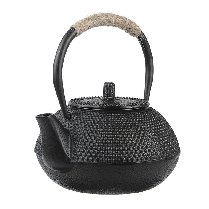 Handmade Antique Cast Iron Teapot — Japanese Style, 300ml or 650ml, Enamel-Lined