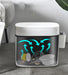 14L Press-Top Waterproof Bathroom Waste Bin — White PP Plastic