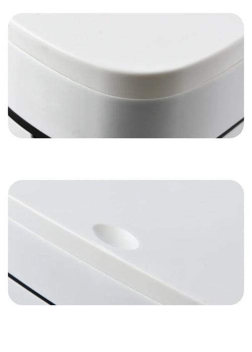 14L Press-Top Waterproof Bathroom Waste Bin — White PP Plastic