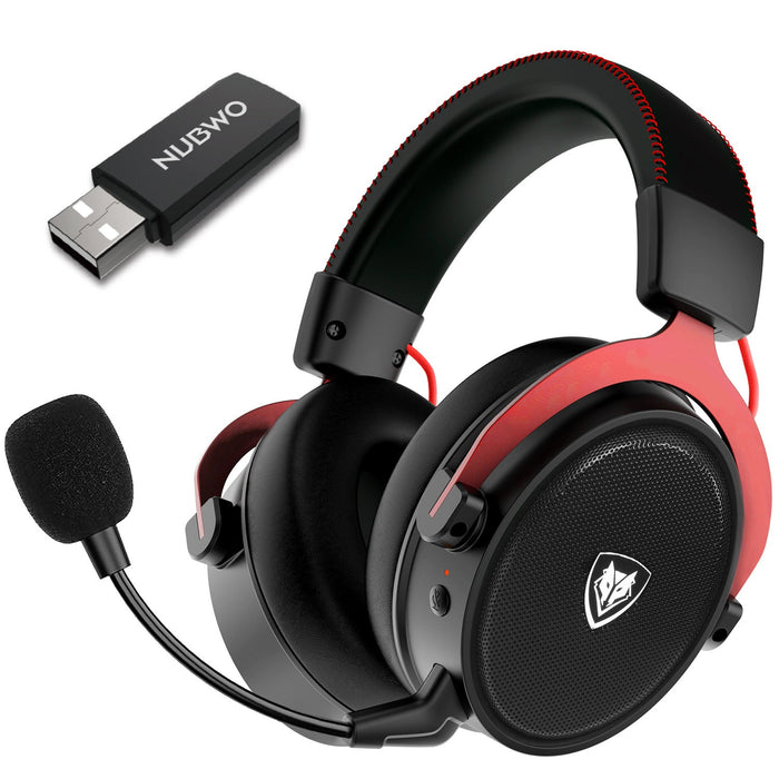 NUBWO® G Series – bezprzewodowy zestaw słuchawkowy do gier z technologią 2,4 GHz i Bluetooth 5.3, mikrofonem z redukcją szumów i dźwiękiem stereo – kompatybilny z PS5 / PS4 / PC / komputerem / telefonem / XBOX / Switchem