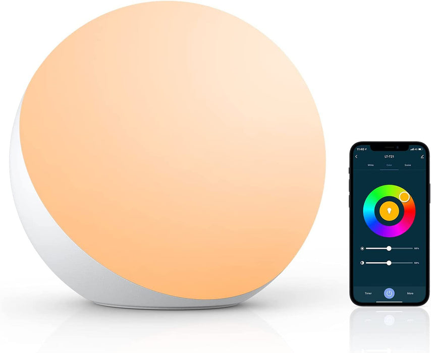 Smart bordlampe dæmpbar skrivebordslampe - App-/stemmestyret, LED RGB, farveskiftende, touchlampe med UK-stik - Ideel til moderne smarte hjem og teknologientusiaster