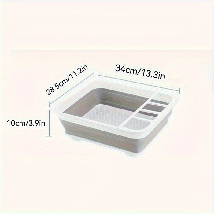 Large Plastic Dish Rack with Utensil Holder — Lightweight Drainer for Home, RV & Small Spaces