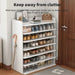 5/7/8-Tier Freestanding Shoe Rack — White MDF Organiser for Entryway