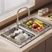 Telescopic Stainless Steel Sink Drainer Basket – Dish Rack Organiser