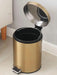 Modern 5L Stainless Steel Foot Pedal Bin — Champagne Gold