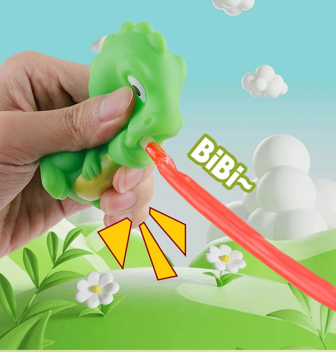 Kids' Pinch Fidget Toy – Frog or Dinosaur with Sticking Tongue, Stress Relief, 1pc (Random Colour)