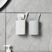 Drill-Free Wall-Mounted Toothbrush & Toothpaste Holder with Removable Cup