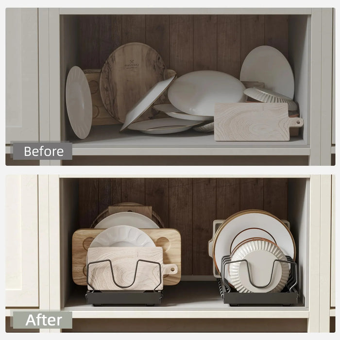 Kitchen Pull-Out Organiser — Pots, Lids, Spices & Drying Rack (Adjustable)