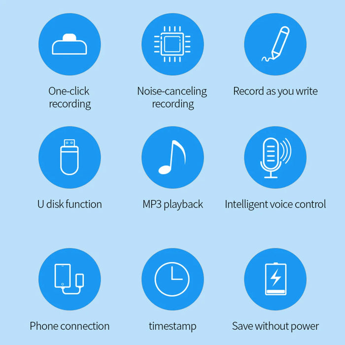 Voice‑Activated Recording Pen – Portable Digital Dictaphone with 15h Recording