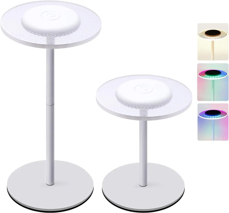 Lampada da tavolo cordless a cambiamento di colore RGB - Controllo touch, luce da scrivania dimmerabile fai-da-te - Perfetta per cene, patio, camere da letto