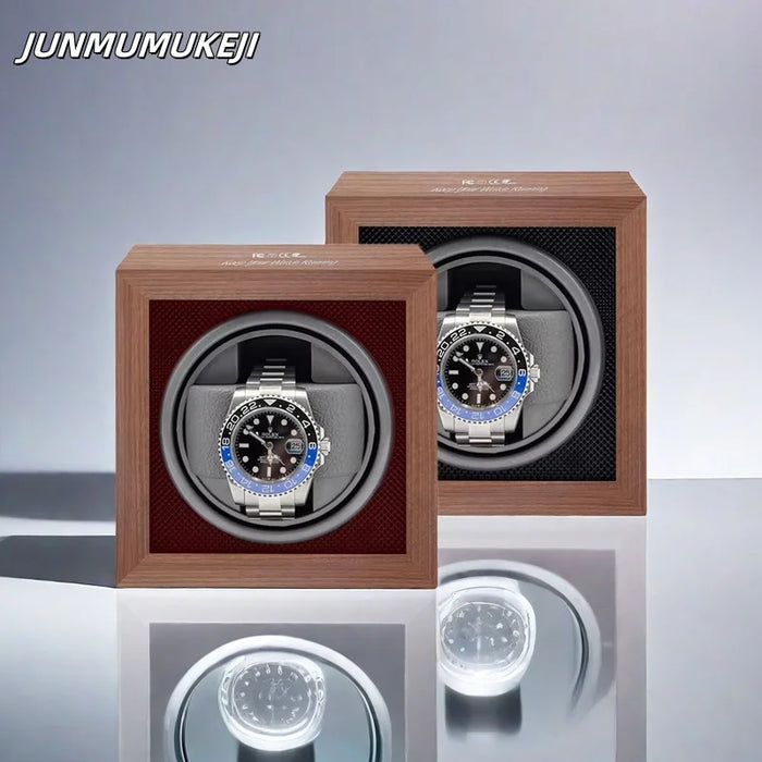 Wooden USB Watch Winder for Automatic Watches — Silent Mabuchi Motor