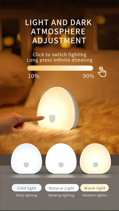 RGB Rechargeable White Noise Night Light — Touchable Sleep Lamp for Baby & Adults