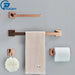 Rose Gold Bathroom Hardware Set — Stainless Steel Towel Rail, Toilet Paper Holder & Hook