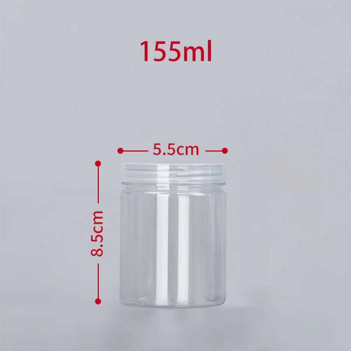 30 Clear Food-Grade PET Storage Jars with Lids – Assorted Sizes