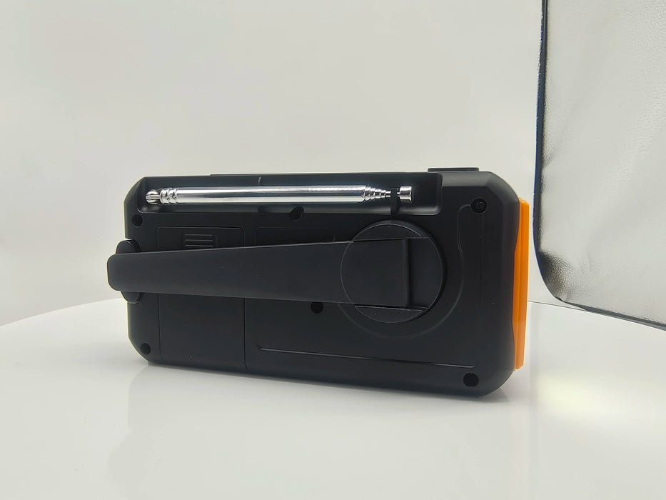 5000mAh Emergency Hand Crank Radio — AM/FM/SW, Solar, USB & NOAA Alerts
