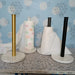 Marble Perforation‑Free Vertical Roll Paper Rack — Nail‑Free Floor Holder for Kitchen Wraps