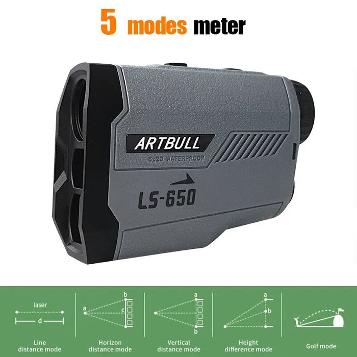 Laser Rangefinder 650m / 1000m — 6x Magnification, Flag‑Lock & Slope Compensation