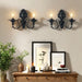 Vintage Black Wall-Mounted Iron Candlestick Holder