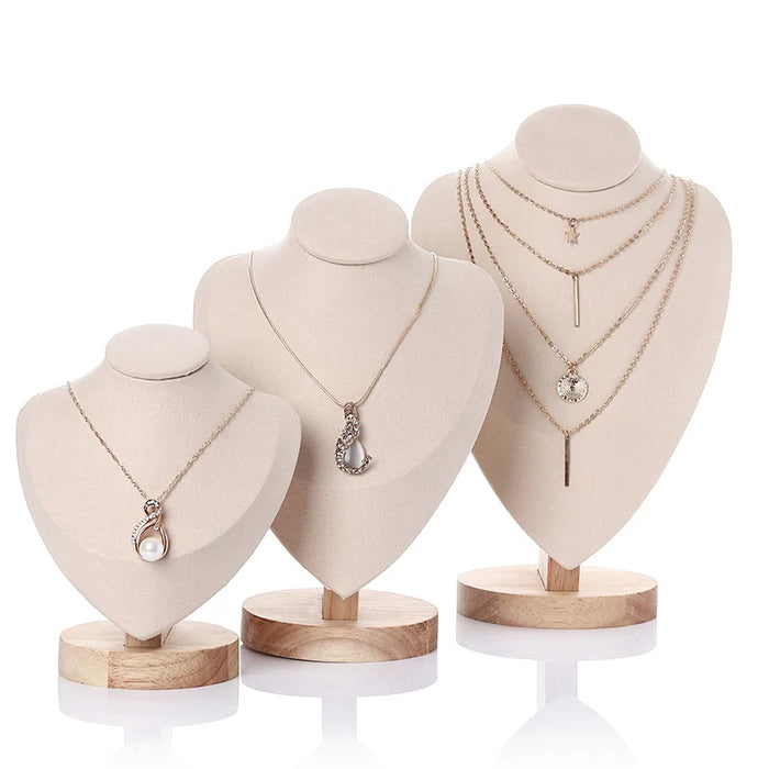 Velvet Necklace Display Bust — Pendant & Jewellery Mannequin Stand