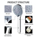 3-Piece Boosted 5-Speed Handheld Shower Set — Large Water Outlet, Chrome-Plated