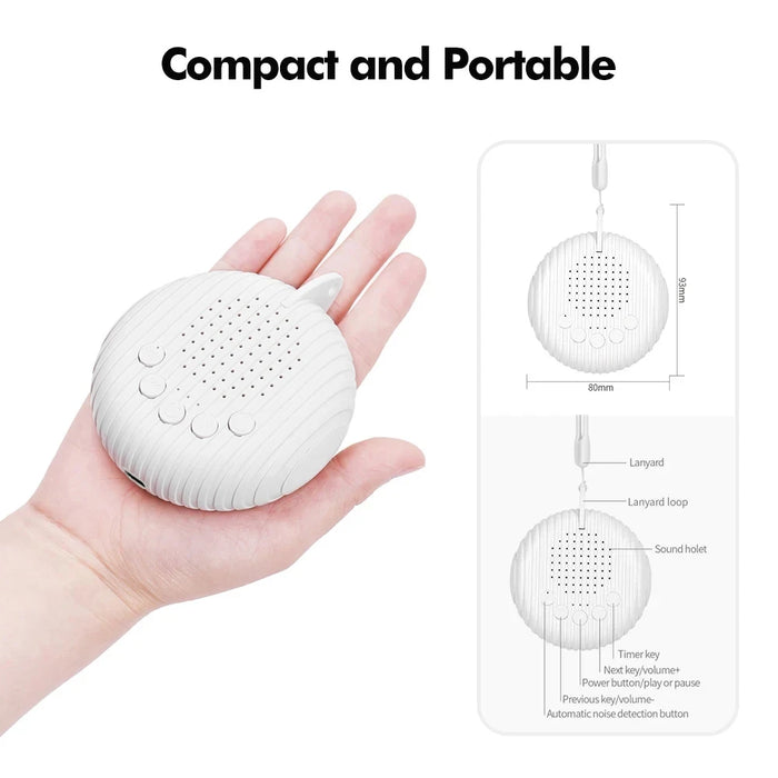 White Noise Sound Machine for Babies — 10 Soothing Sounds, Portable & USB Rechargeable