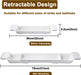 Expandable Drain Bath Shelf Caddy Tray — Plastic Bathtub Organiser (White/Black)