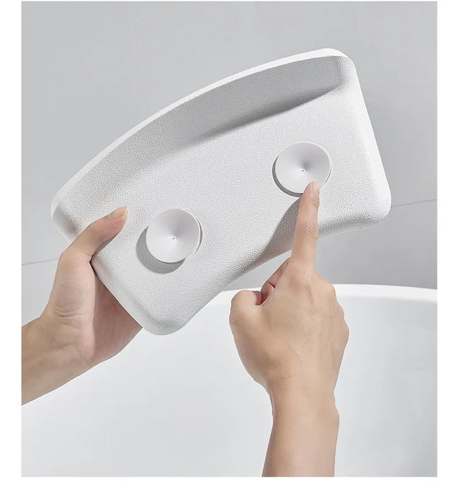 Spa Neck Bath Pillow with Suction Cups — Waterproof Polyurethane Headrest