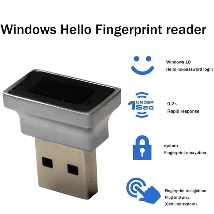 USB Fingerprint Reader for Windows 10 & 11 — Biometric Login Scanner