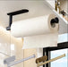Stainless Steel Paper Towel & Toilet Roll Holder — Adhesive or Screw-Fix