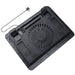 Adjustable Metal Mesh Laptop Cooling Pad with USB and LED Light — Black