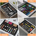 Adjustable Cutlery Drawer Organiser – Expandable Utensil Tray (Black)