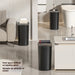 Large-capacity Oval Rubbish Bin with Press Lid — Odour-sealing PP Bin for Home