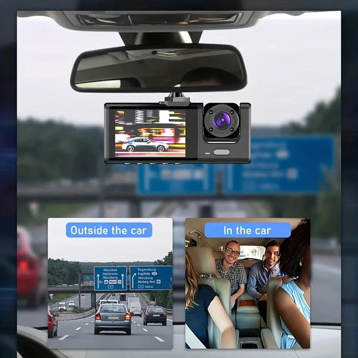 1080P Dual Camera Dash Cam — Front & Interior (2‑ or 3‑camera options)