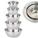5-piece Stainless Steel Nesting Mixing Bowls (14–24cm) – Non-slip, Lightweight