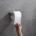 Adhesive Stainless Steel Paper Towel & Toilet Roll Holder — Black or Silver (S/M/L)