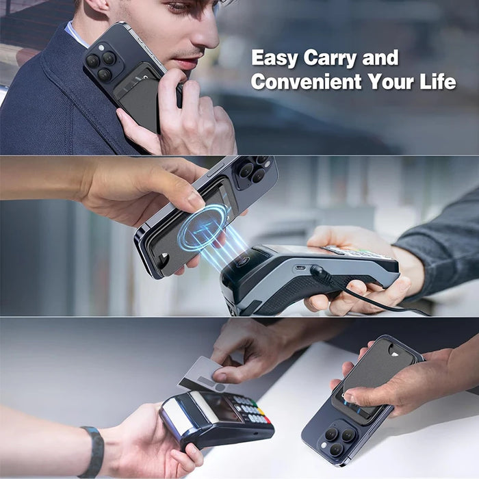 Magnetic Leather MagSafe Wallet with Stand for iPhone 16/15/14/13/12 (Not Mini)
