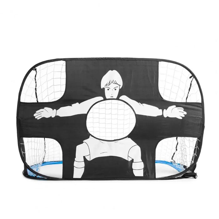 Foldable Heavy-Duty Kids' Football Goal – 120×80×80cm, Reinforced Net (Blue)